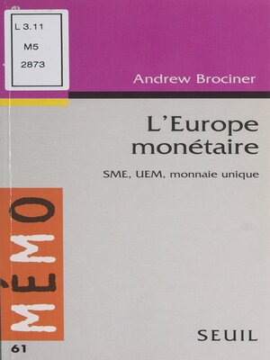 cover image of L'Europe monétaire